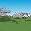 Modern Tensile Membrane Architectural Designs With Various Shapes And Outdoor Applications