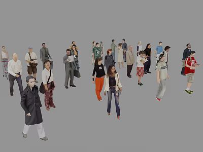 A modern man standing. 3d model