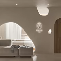 Serene SPA Sauna Space With Cozy Sofa And Minimalist Design 3d model