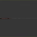 Medieval Sword With Red Hilt Golden Decorations And Shiny Blade