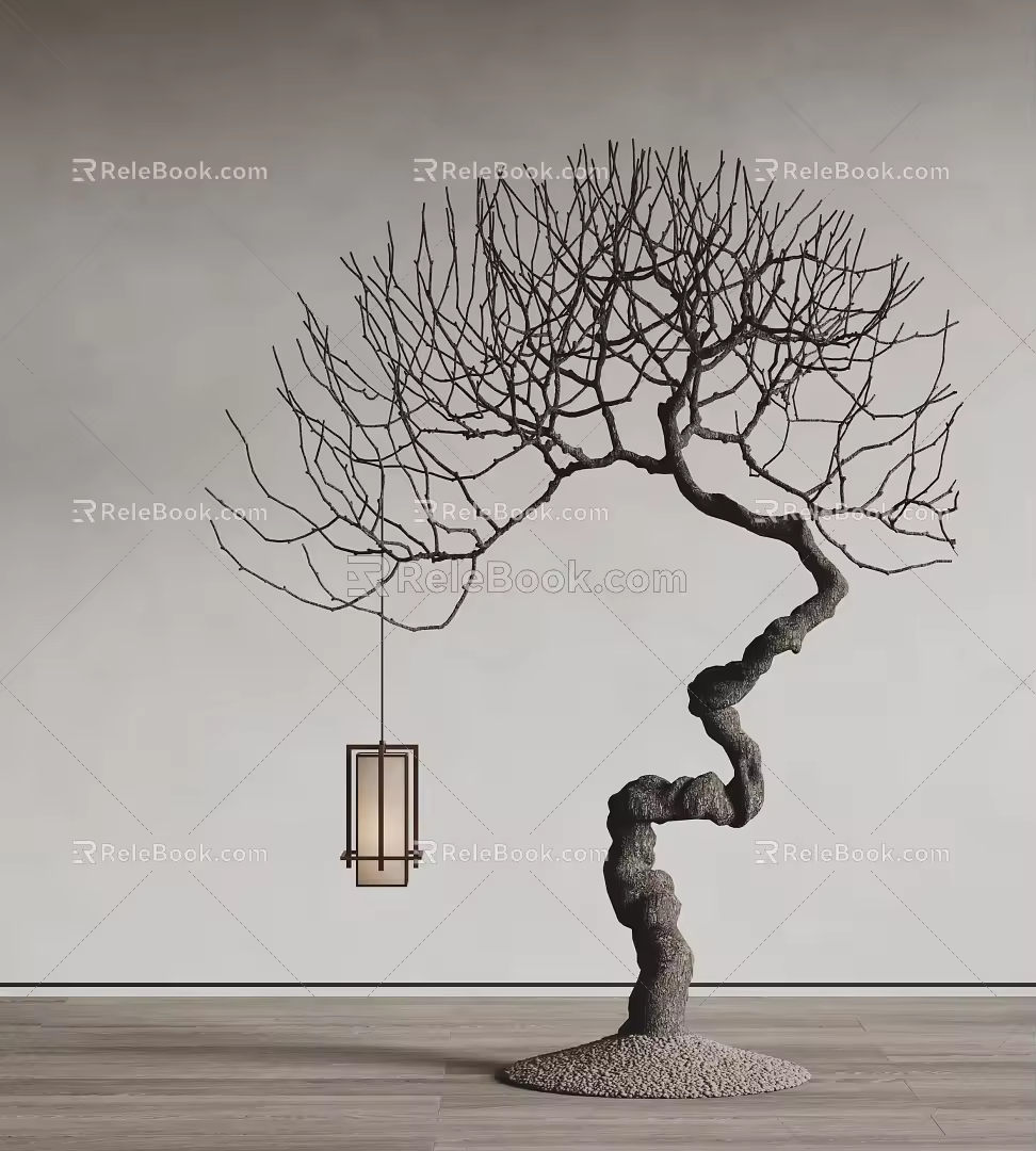 Quadrifoglio wind floor lamp branch floor lamp lantern 3d model