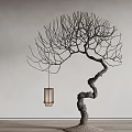 Quadrifoglio wind floor lamp branch floor lamp lantern 3d model