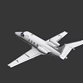 Small White Jet Aircraft With Multiple Windows Wing And Engine Parked On Ground 3d model