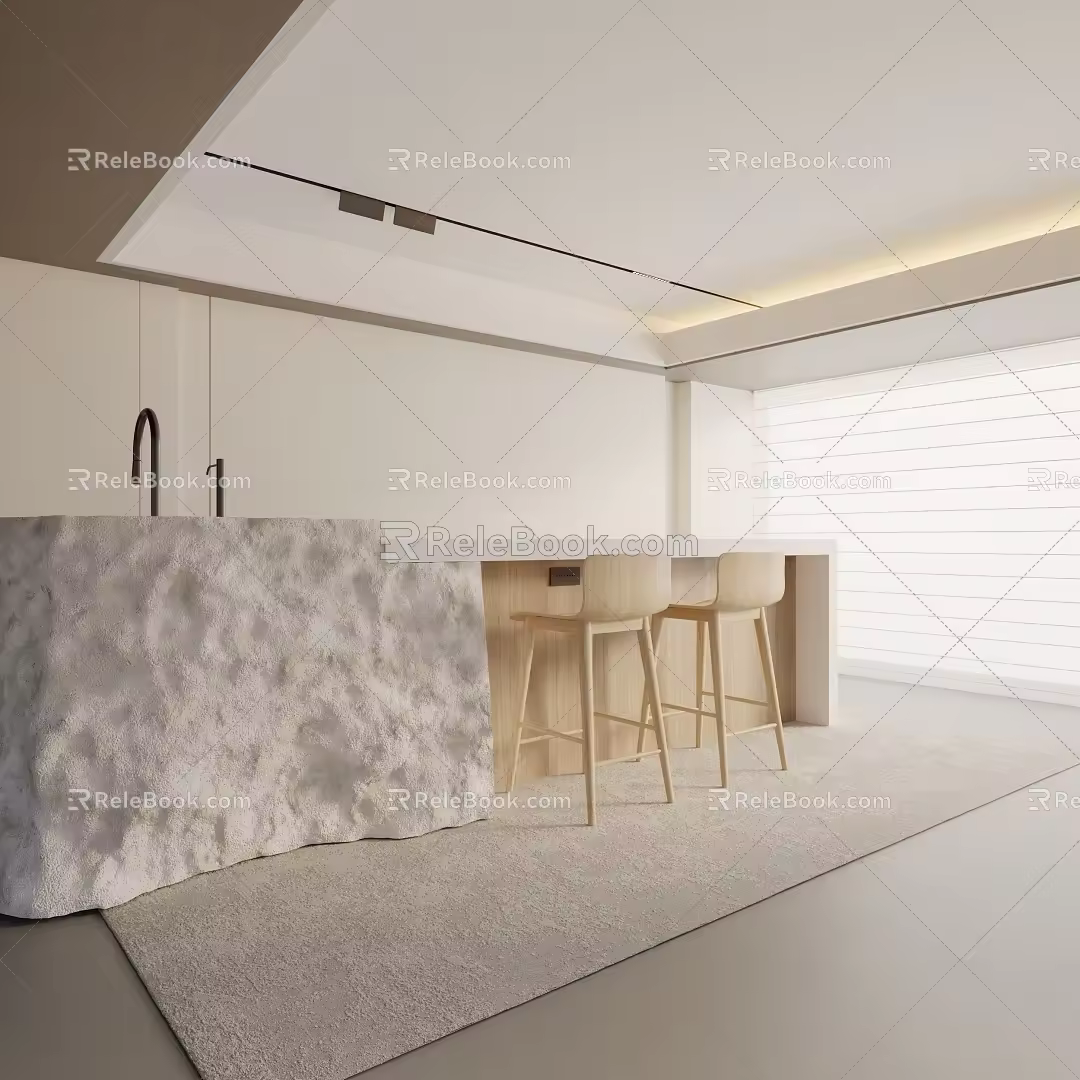 Modern dining table 3d model