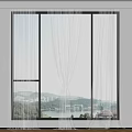 Elegant White Sheer Curtains For Window With Light Filtering And Scenic View