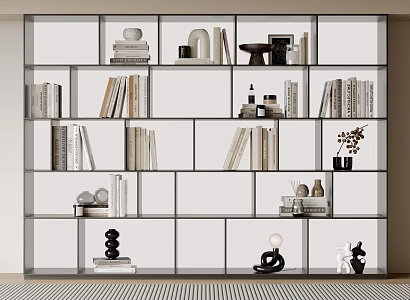 Bookcase Bookshelf Display Cabinet Book Ornaments Multifunctional Decorative Cabinet Combination Bookcase Open Bookcase 3d model