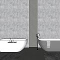 Modern Bathtub Bathtub Combo 3d model