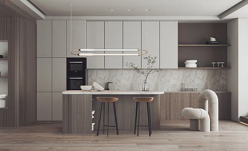 Open kitchen Modern kitchen 3d model