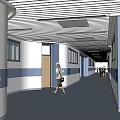 Corridor Standard walkway Laboratory walkway 3d model