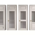 Modern Hinged Doors With Various Panel Designs And Glass Inserts 3d model