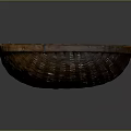 Handmade Round Bamboo Woven Basket For Household Storage With Natural Texture
