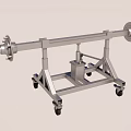 Heavy Duty Metal Equipment Stand With Wheels And Shaft Components