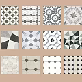 Stone mosaic floor tile mosaic floor tile 3d model