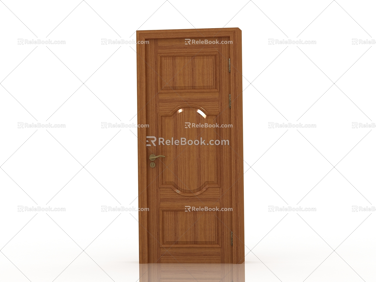 Jianou solid wood door interior door door 3d model