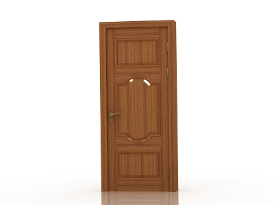 Jianou solid wood door interior door 3d model