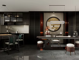 New Chinese Tea Room 3d model