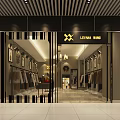 Elegant Clothing Store Interior With Hanging Clothes Chandeliers And Decorative Paintings