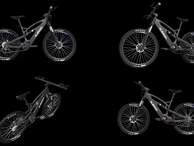 High Performance Mountain Bicycle With Carbon Frame And Disc Brakes 3d model