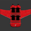 Modern Red Amusement Ride With Four Black Seats For Theme Parks