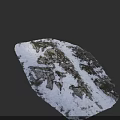 Natural Microtopography Featuring Rocky Terrain Snow Patches And Sparse Grass