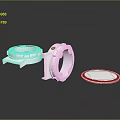 Stylish Clothing Accessories Metal Ring Buckle And Round Plate Design