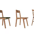 Modern Minimalist Wooden Dining Chairs With Three Different Designs For Home Dining Room