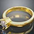 Shiny Gold Ring Design With Prominent Gemstone And Metallic Finish For Daily Use