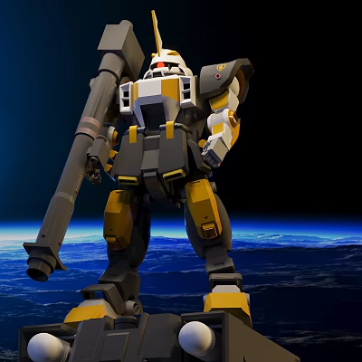 modern Gundam 3d model