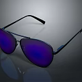 Modern Black Metal Jewelry With Purple Gemstone And Sleek Frame Design