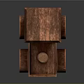 Handcrafted Wooden Toy Train With Wood Grain Details Round Wheels And Small Chimney