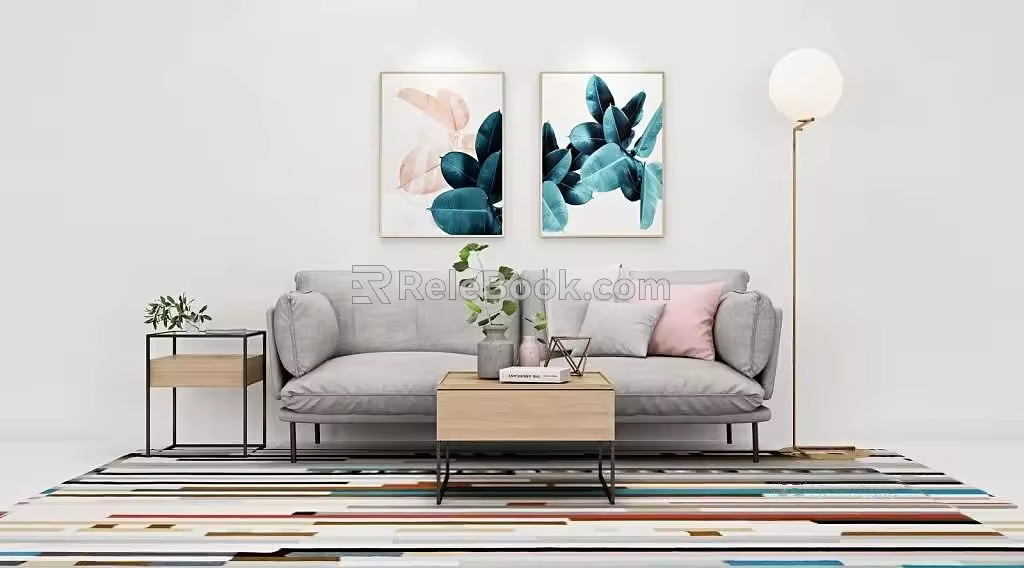 Double sofa 3d model