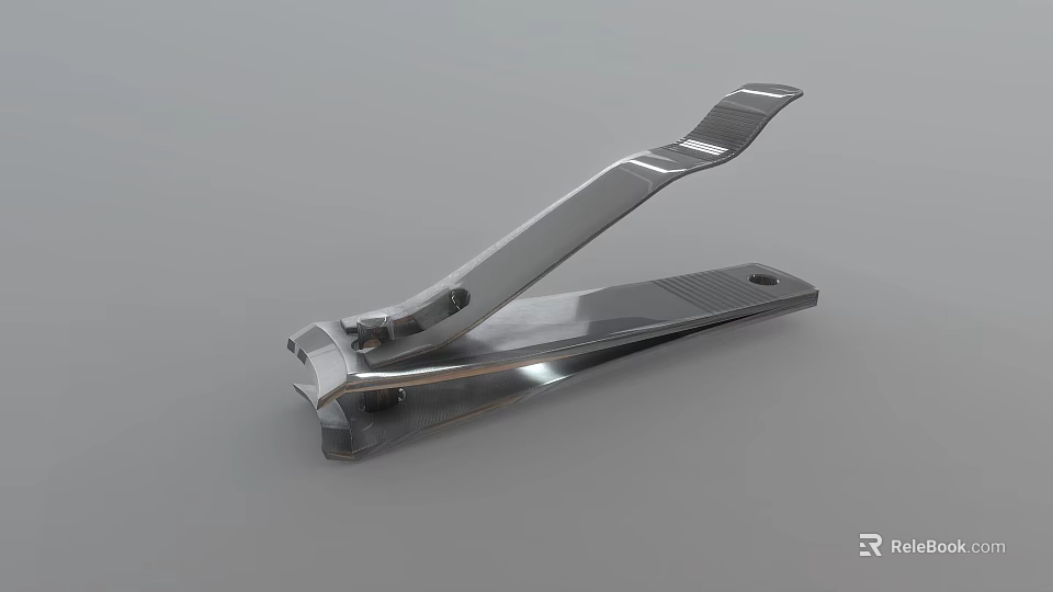 Stainless Steel Metal Nail Clipper With Sharp Blade And Durable Design 3d model 