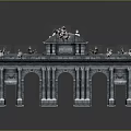 Gate House Stone Gate House Gate Post Stone Gate Post Ruin Gate Post Arch Stone Post Outdoor Articles Realistic Model 3d model