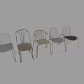 Modern Single Accent Chairs With Various Styles Metal Frames And Colorful Upholstered Seats