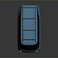 Blue Retro Styled Compact Van With Roof Rack Off Road Tires And Round Headlights