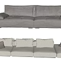 Modern multi-person corner sofa three-person sofa living room sofa L-shaped sofa 3d model