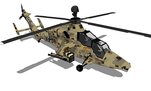 Modern Helicopter Super Helicopter 3d model