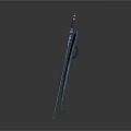 Black Medieval Sword And Shield With Ornate Decorative Patterns On Surface