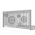 Decorative Fence With Intricate Circular Patterns and Bird Motifs