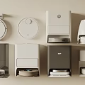 Modern Smart Cleaning Machines With Robot Vacuums Mopping Devices And Dust Collection Systems