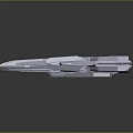 Futuristic Spaceship With Streamlined Silver Body And Aerodynamic Wings Design Details