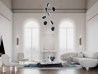 modern living room 3d model