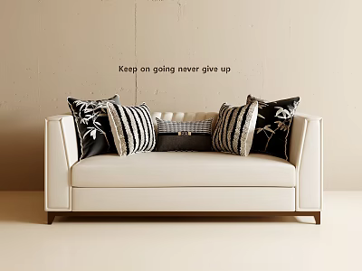 American retro double sofa 3d model