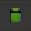 Green And Gray Car Seat Design Featuring Cushioned Backrest And Seat Cushion