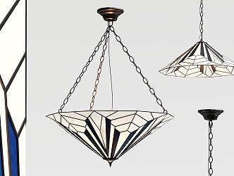 Modern chandelier geometric chandelier combination 3d model