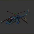 Military Attack Helicopter With Detailed Rotor System Weaponry And Fuselage Design