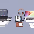 Computer Notebook Office Supplies 3d model
