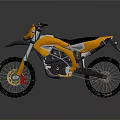 Yellow And White Off Road Motorcycle With Modern Design And Rugged Tires