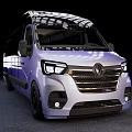 Modern White Van With Tinted Windows And Roof Design For Business Use