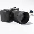 Sony Digital Camera With Professional Large Lens And Compact Modern Design Features 3d model
